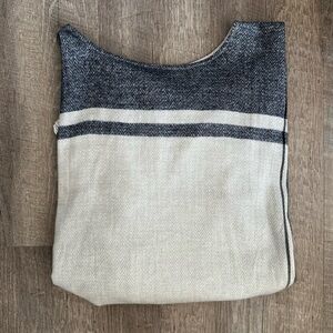 Madewell navy blue and Cream Sweater Poncho